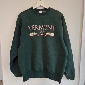 Vintage Fruit Of The Loom "VERMONT" Made in USA Crewneck Sweater‎ Size Large